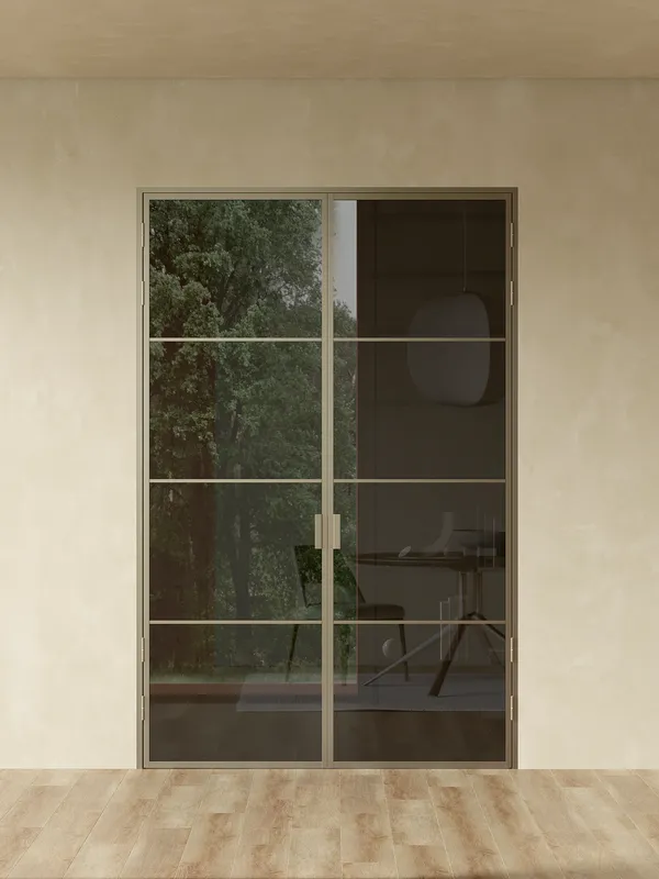 Распашная алюминиевая перегородка Minoli 7